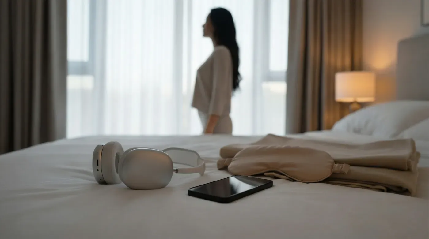 Person settling in by a window, preparing for breathwork