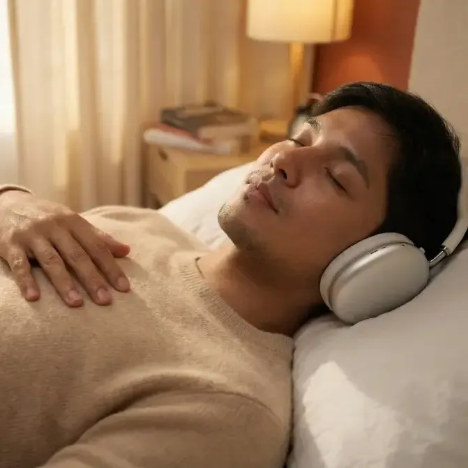 A private breathwork session at home